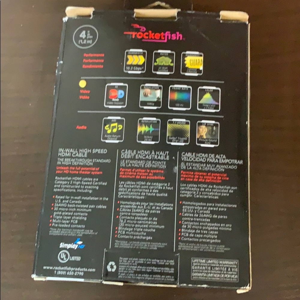HDMI RocketFish Cable in Box - Picture 2 of 3